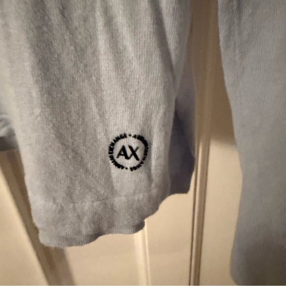 Armani Exchange Women’s Light Blue Cashmere/ Cotton Sweater Sz M EUC - Picture 4 of 12